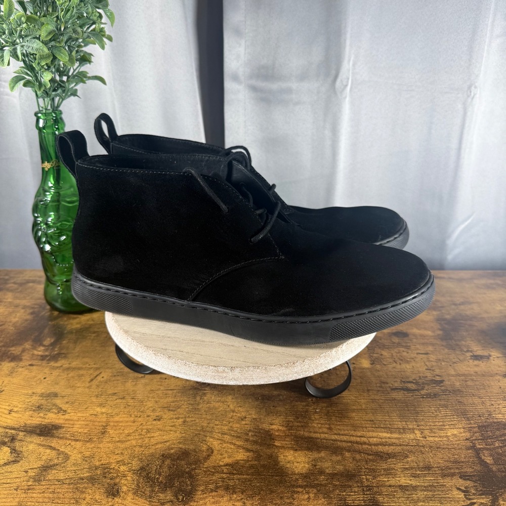 FitFlop Zackery Chukka Desert Boots Mens 10 Black Suede Ankle Casual Comfort